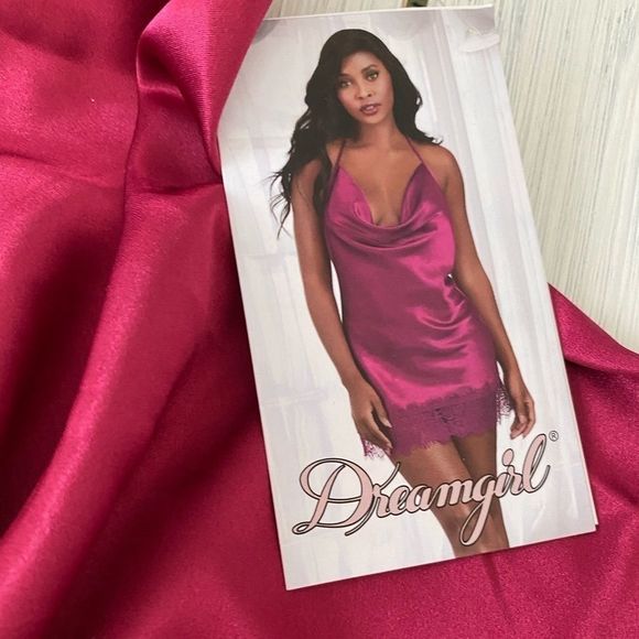 NWT Silky Satin EyeLash Lace‎ Chemise Medium - Picture 3 of 7